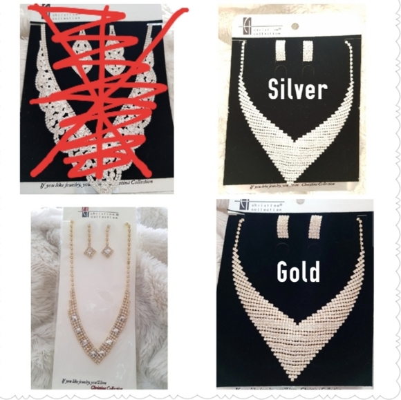 3 Stunning Rhinestone Necklace Sets - Picture 4 of 4